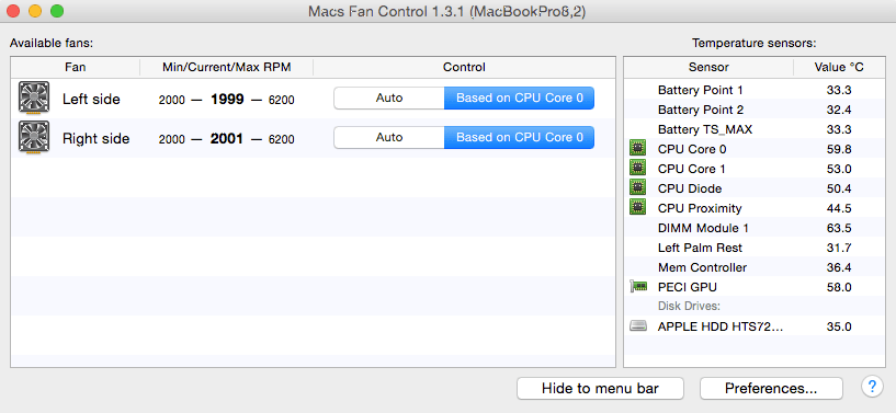 Mac hdd fan control serial number